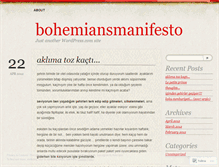 Tablet Screenshot of bohemiansmanifesto.wordpress.com