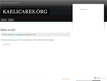 Tablet Screenshot of kaelicares.wordpress.com