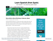 Tablet Screenshot of learnspanishspain.wordpress.com