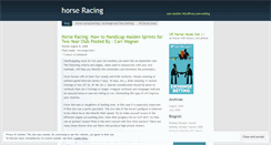 Desktop Screenshot of horseracing88.wordpress.com
