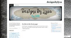 Desktop Screenshot of designsbylysa.wordpress.com