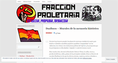 Desktop Screenshot of fraccionproletaria.wordpress.com