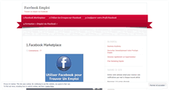 Desktop Screenshot of facebookemploi.wordpress.com