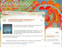 Tablet Screenshot of ediblelovablelife.wordpress.com