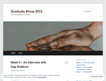 Tablet Screenshot of graduateshow2012.wordpress.com