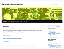 Tablet Screenshot of externerzieherwerden.wordpress.com