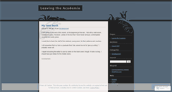 Desktop Screenshot of leavingacademia.wordpress.com