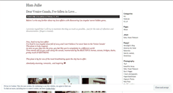 Desktop Screenshot of hanjulie.wordpress.com