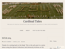 Tablet Screenshot of isuspecialcollections.wordpress.com