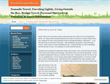 Tablet Screenshot of nomadiclivingandtravels.wordpress.com