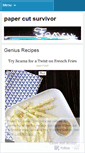 Mobile Screenshot of papercutsurvivor.wordpress.com