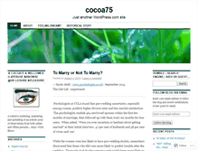 Tablet Screenshot of cocoa75.wordpress.com