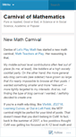 Mobile Screenshot of carnivalofmathematics.wordpress.com