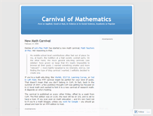 Tablet Screenshot of carnivalofmathematics.wordpress.com
