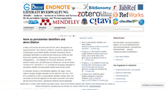 Desktop Screenshot of literaturverwaltung.wordpress.com