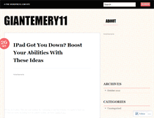 Tablet Screenshot of giantemery11.wordpress.com