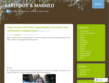 Tablet Screenshot of barefootandmarried.wordpress.com