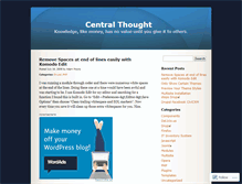 Tablet Screenshot of centralthought.wordpress.com