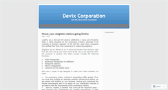 Desktop Screenshot of devixonweb.wordpress.com