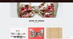 Desktop Screenshot of bowsofgreen.wordpress.com