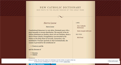 Desktop Screenshot of newcatholicdictionary.wordpress.com