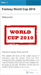 Mobile Screenshot of fantasyworldcup2010.wordpress.com