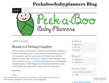 Tablet Screenshot of peekaboobabyplanners.wordpress.com