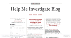 Desktop Screenshot of helpmeinvestigate.wordpress.com