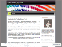 Tablet Screenshot of enthusiasmshoppe.wordpress.com