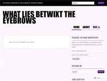 Tablet Screenshot of betwixteyebrows.wordpress.com