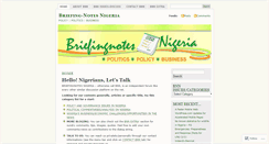 Desktop Screenshot of briefingnotesnigeria.wordpress.com