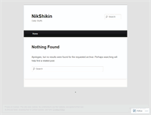 Tablet Screenshot of nikshikin.wordpress.com