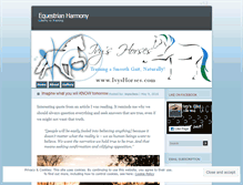 Tablet Screenshot of equestrianharmony.wordpress.com