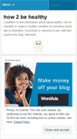 Mobile Screenshot of how2behealthy.wordpress.com