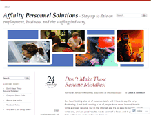 Tablet Screenshot of affinitypersonnelsolutions.wordpress.com