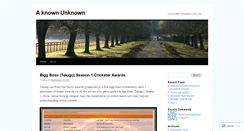 Desktop Screenshot of aknownunknown.wordpress.com