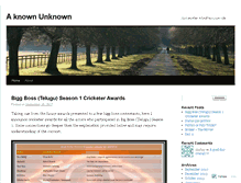 Tablet Screenshot of aknownunknown.wordpress.com