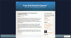 Desktop Screenshot of freeandpowerfulsystem.wordpress.com