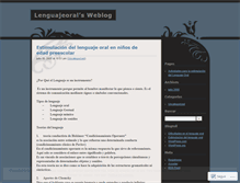 Tablet Screenshot of lenguajeoral.wordpress.com