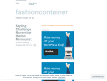 Tablet Screenshot of fashioncontainer.wordpress.com