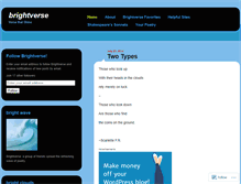 Tablet Screenshot of brightverse.wordpress.com