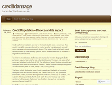 Tablet Screenshot of creditdamage.wordpress.com