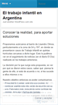 Mobile Screenshot of eltrabajoinfantilenargentina.wordpress.com