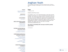 Tablet Screenshot of anglicanyouth.wordpress.com