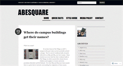 Desktop Screenshot of abesquare.wordpress.com