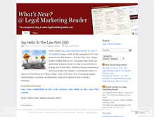 Tablet Screenshot of legalmarketingreader.wordpress.com