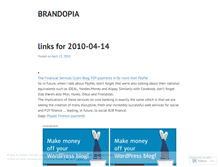 Tablet Screenshot of brandopia.wordpress.com