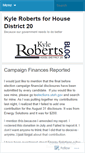 Mobile Screenshot of kyleroberts4house20.wordpress.com