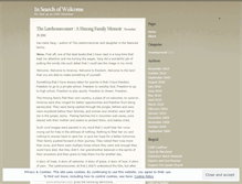 Tablet Screenshot of insearchofwelcome.wordpress.com