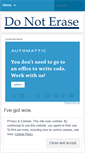 Mobile Screenshot of donoteraseblog.wordpress.com